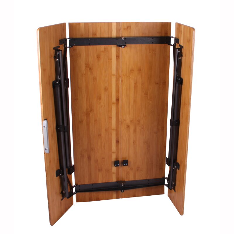 طاولة قابلة للطي بأربعة أسطح من الخيزران وإمكانية تعديل ارتفاعها BT890