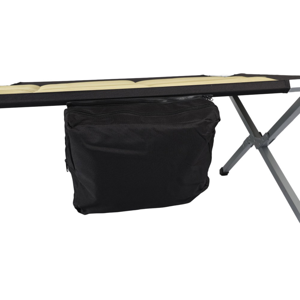 سرير تخييم قابل للطي من الفولاذ على الطراز العسكري مع مرتبة مبطنة C116PD